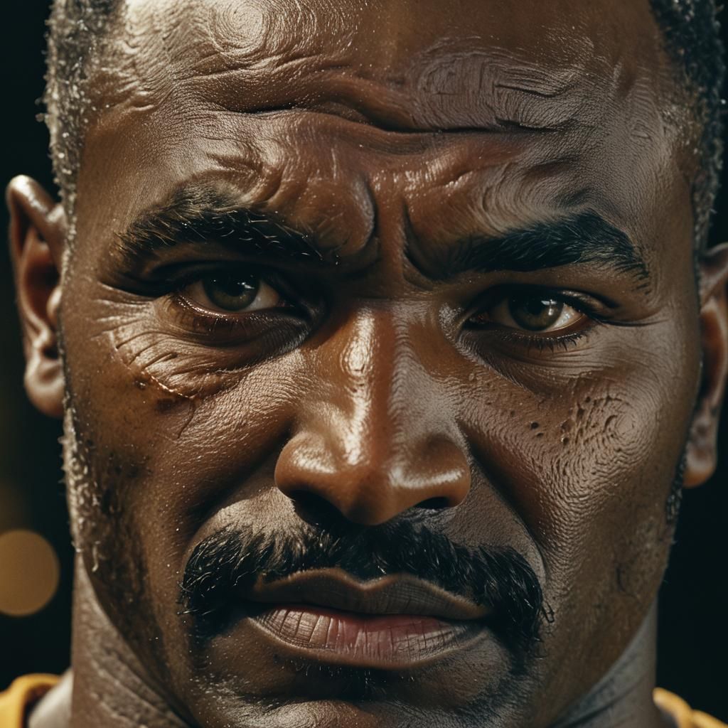 Evander Holyfield: Cinematic Portrait in Golden Light