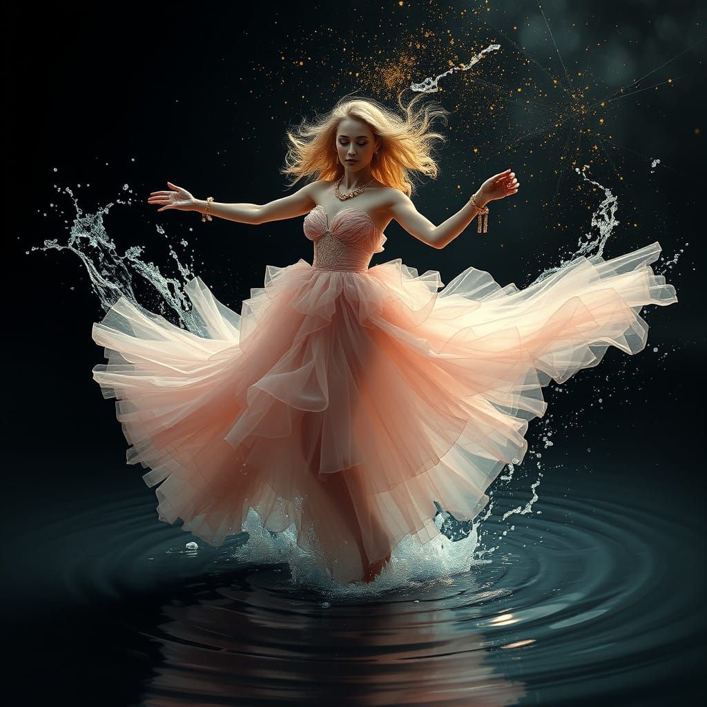 Ethereal Beauty in Shimmering Water
