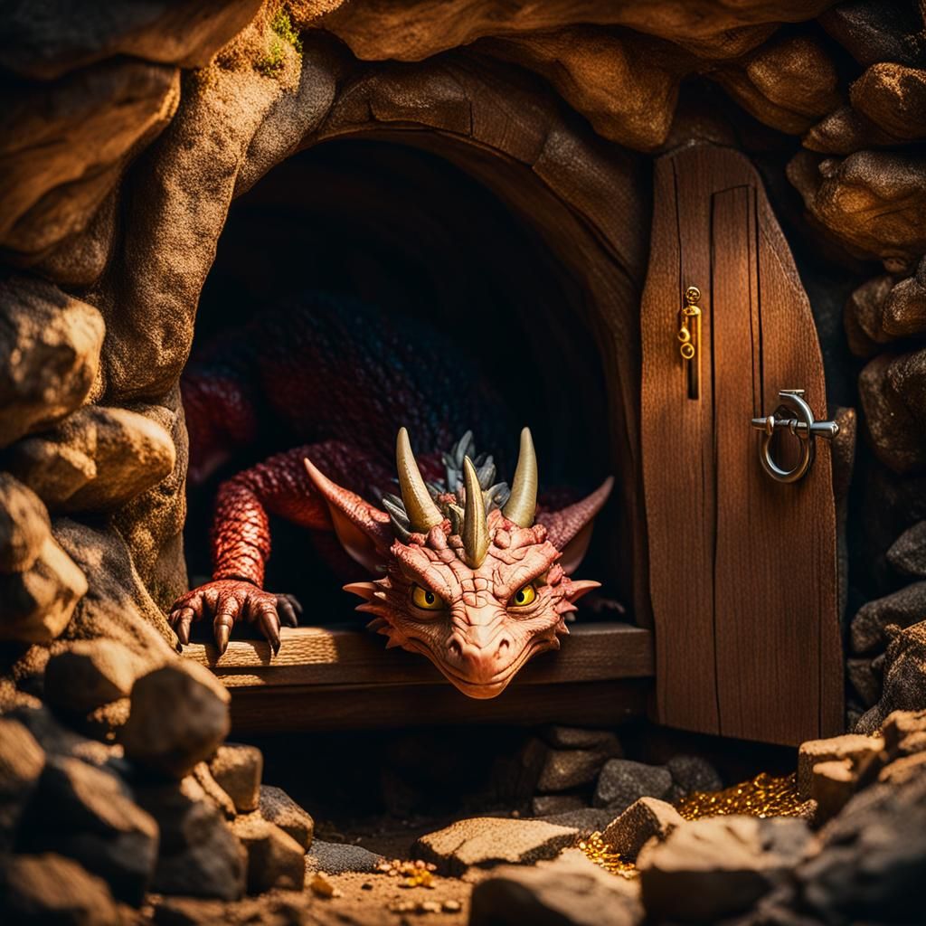 Smaug's Lair: A Cinematic Film Still