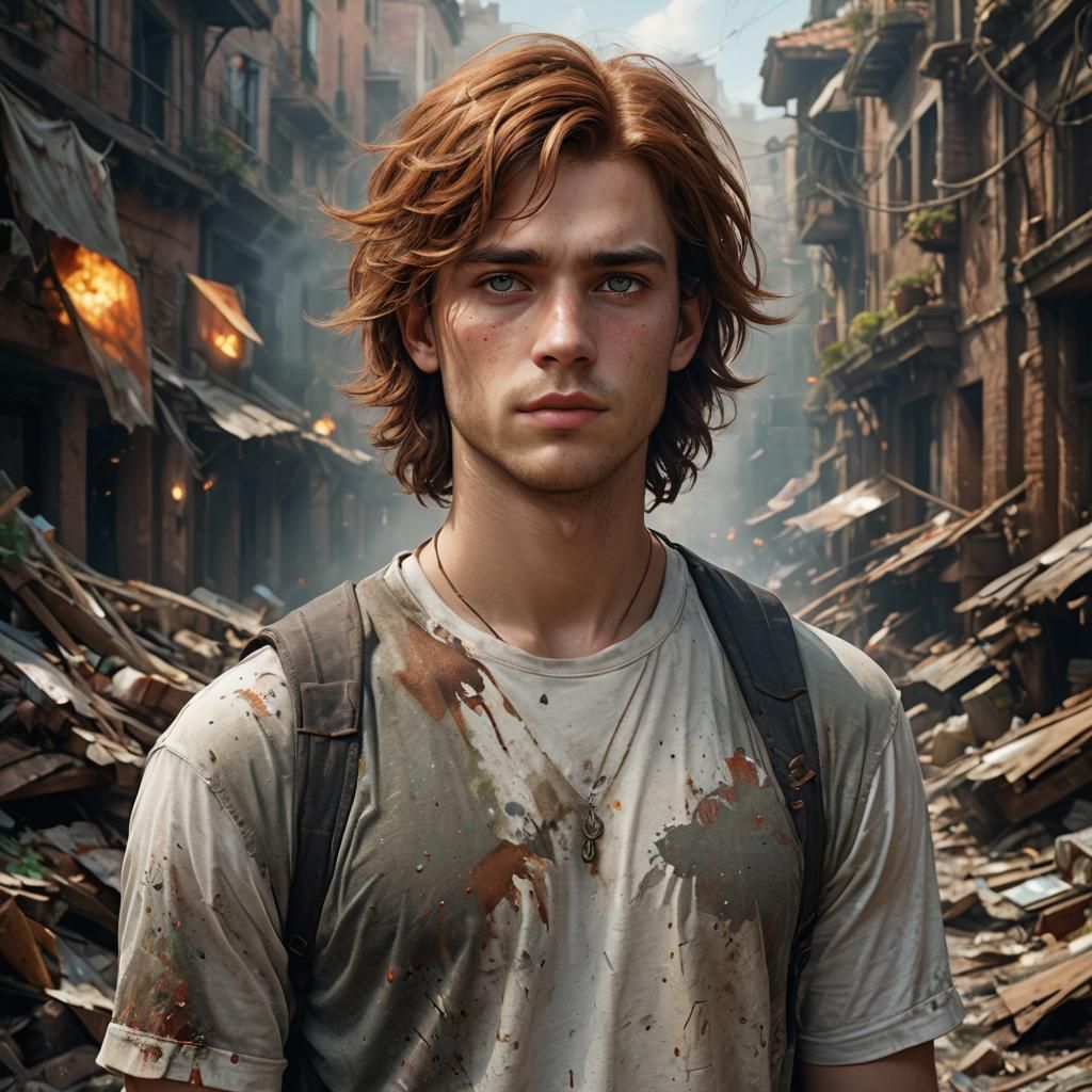 Hyperrealistic Portrait of a Twink with Heterochromia