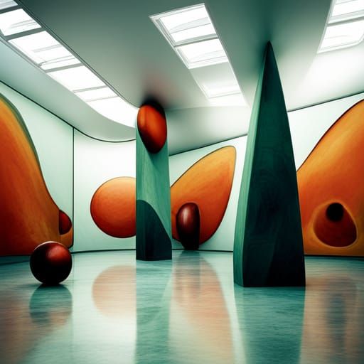 Alien home in a light and airy space in the style of Ray Bradbury's Martian Chronicles.