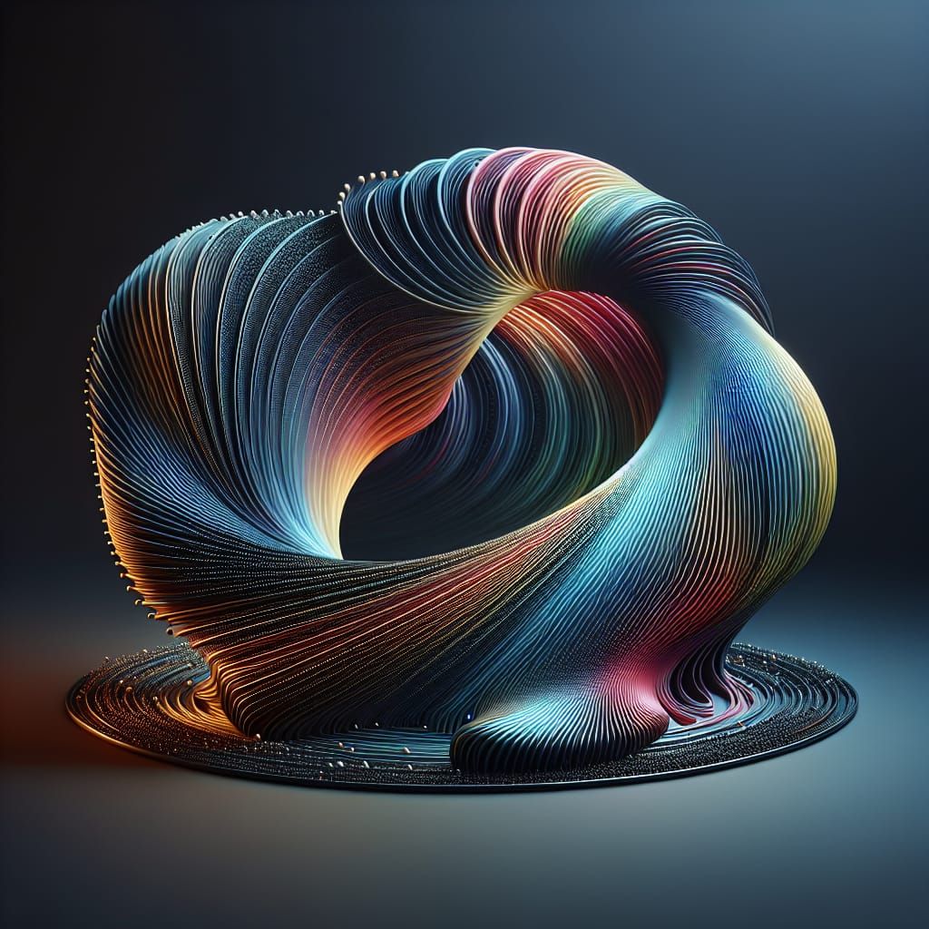 Vibrant Abstract: Magnetic Vision in Plasma Colors