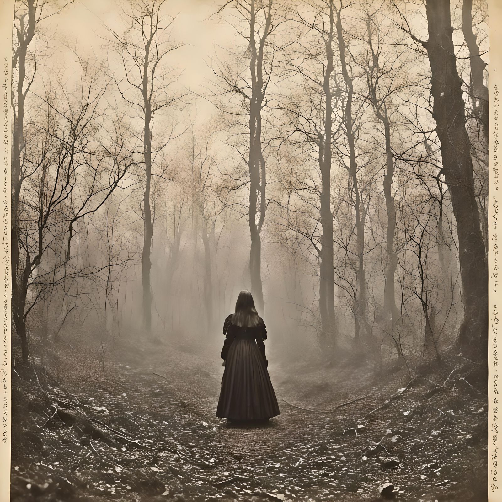 Creepy Woman in Dark Fantasy Realism