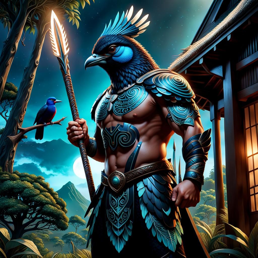 Majestic Tane Mahuta soars as a Bird in Hyperrealistic Splen...