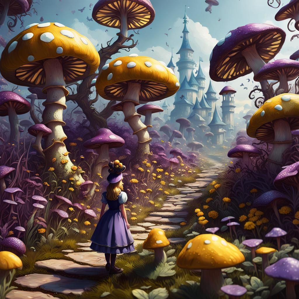 Alice in Wonderland Dark Fantasy Concept Art