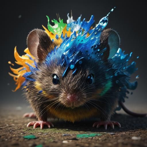 Hyperrealistic Mouse and Cupboard Concept Art