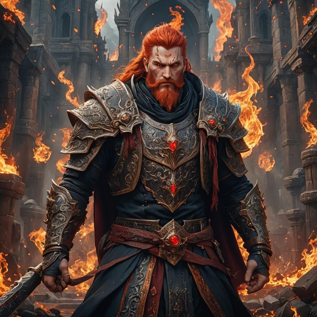 Fiery Lord of the Fire Kingdom: Fantasy Concept Art
