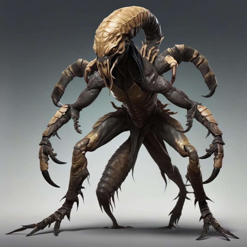 Alien concept art….scorpion based.