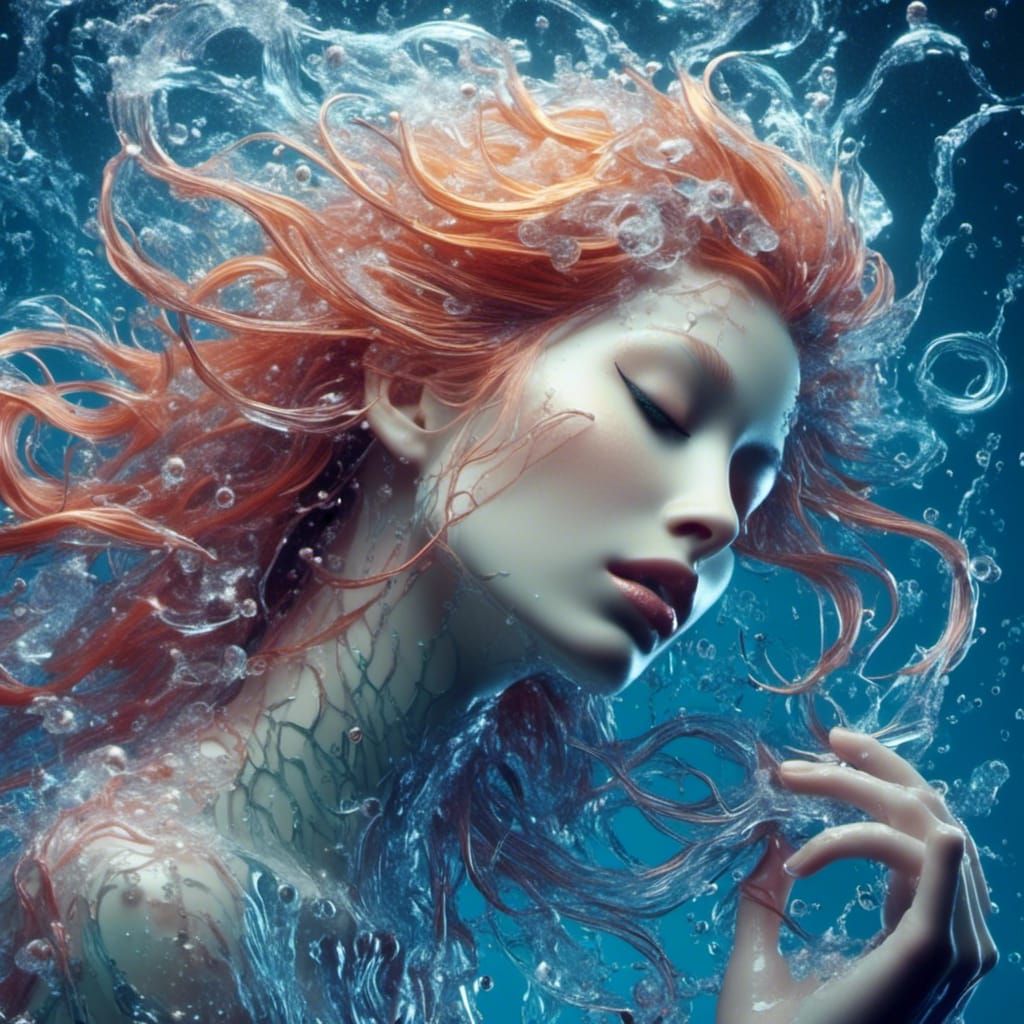 Electric Mermaid in Fluidity Style