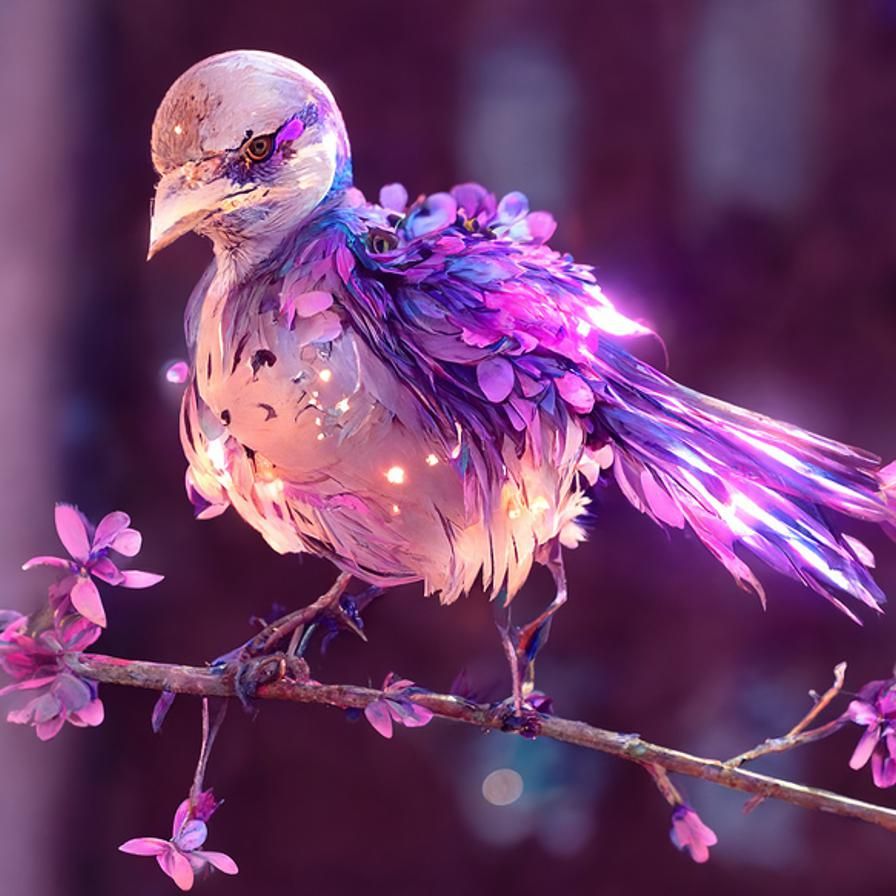 Purple songbird