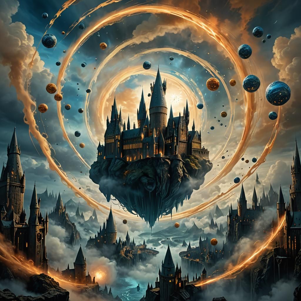 Harry Potter in Surreal Vortex, Digital Matte Painting