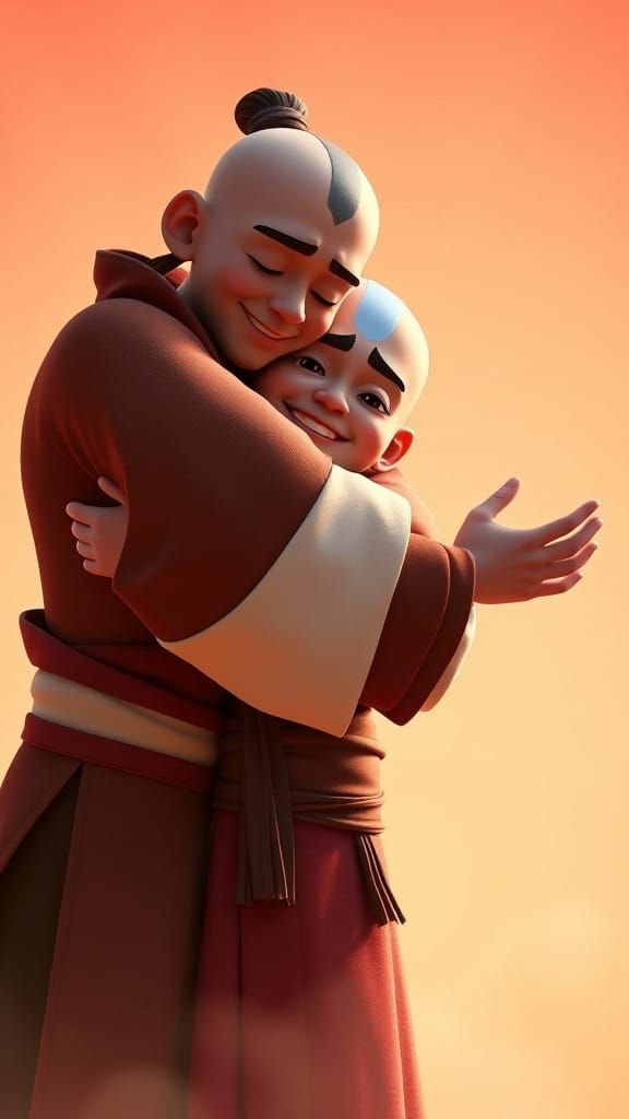 The Last Airbender in a Heartwarming Digital Art Piece