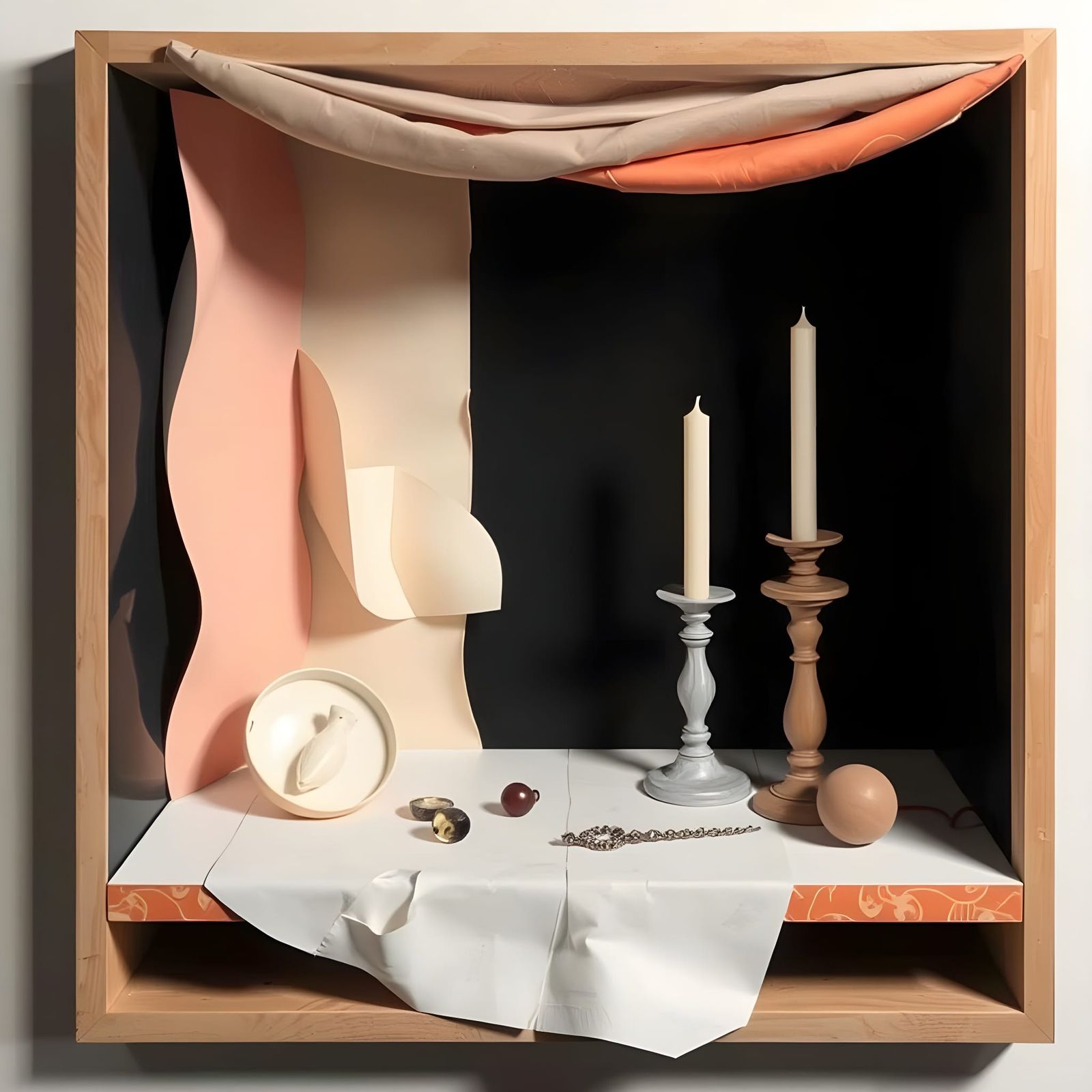 Abstract Still Life in Mixed Media