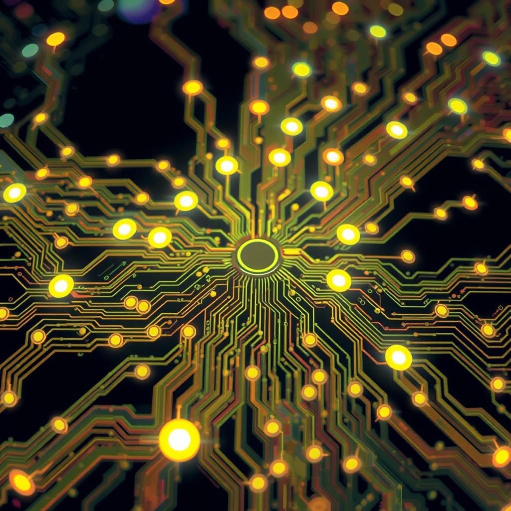 Organic Interconnected Motherboard Concept Art