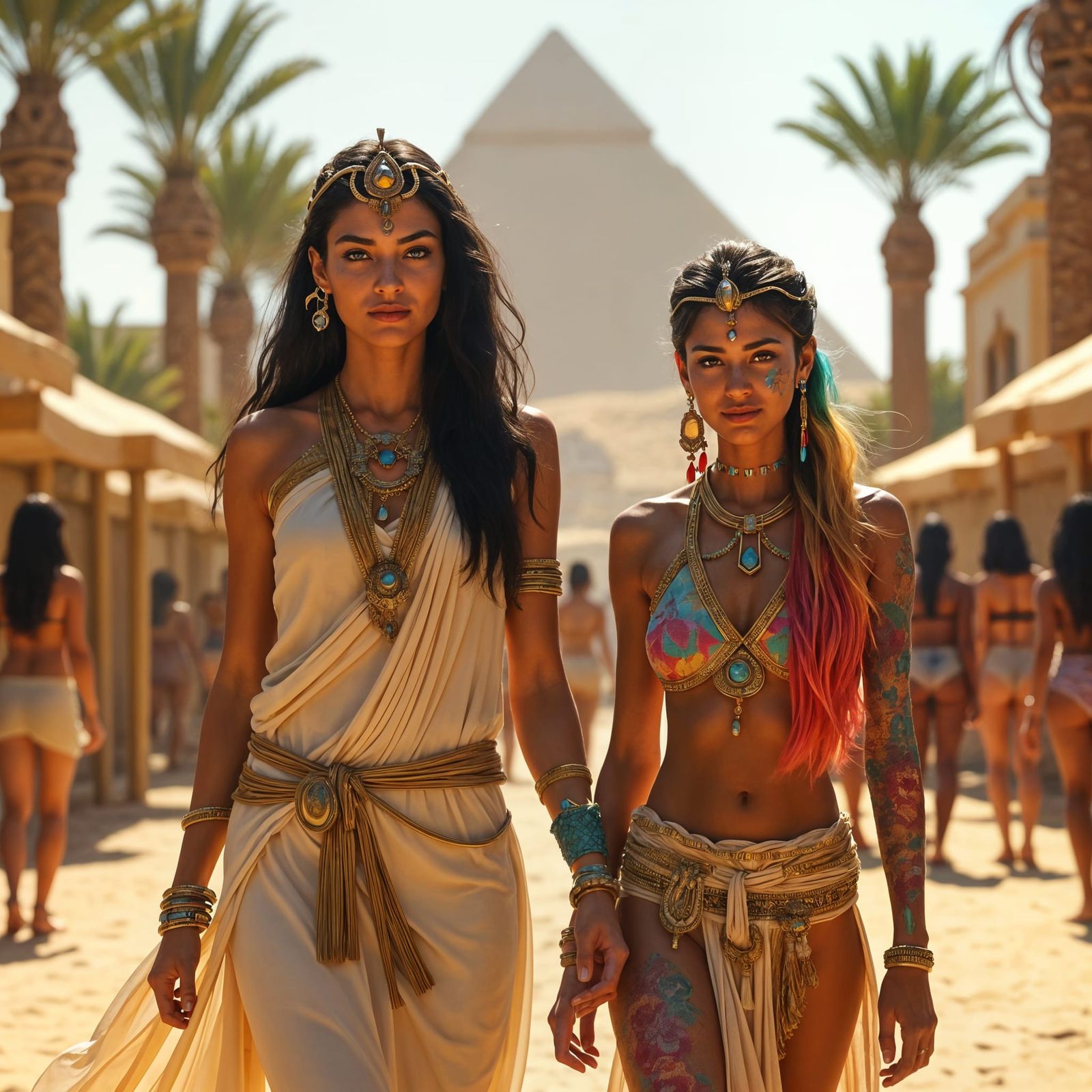 Nova and Spark in Ancient Egypt, Digital Art