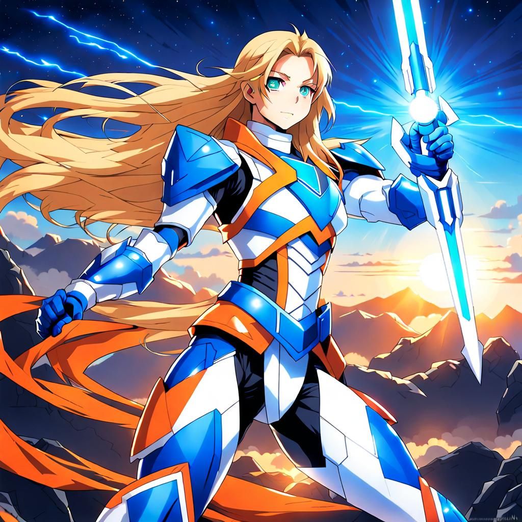 Anime Style Female Warrior with Light Daggers