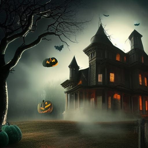 Dramatic Halloween Digital Matte Painting
