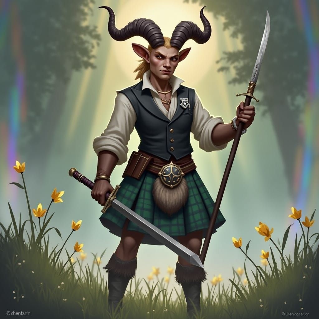 Faun Bard in Magic: The Gathering Style