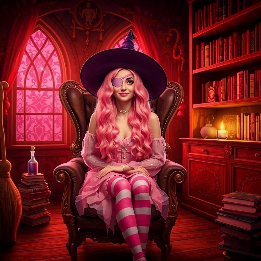 Enchanted Pink Witch's Lair in Barbie Style