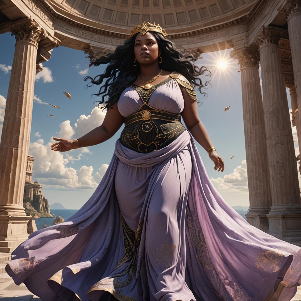 Grecian Goddess in a Detailed Matte Painting