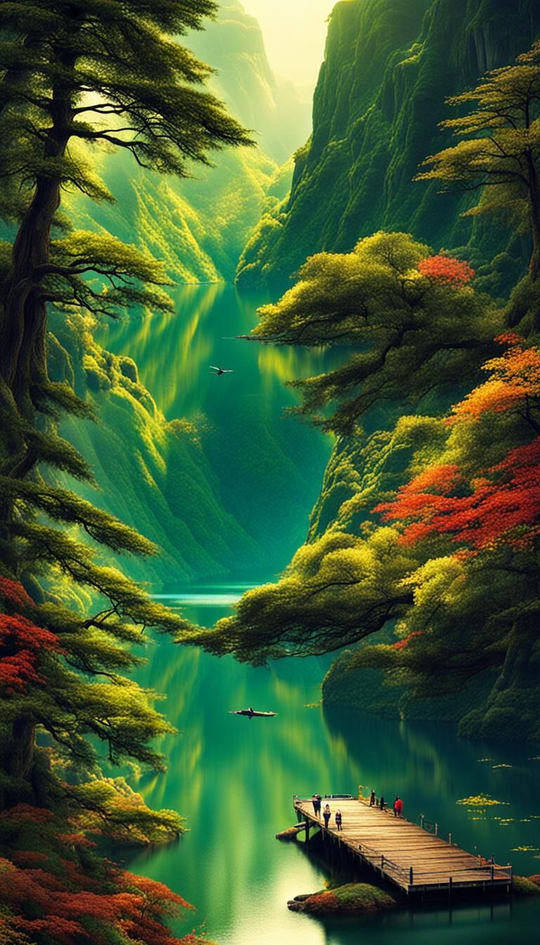 Breathtaking Mountain Landscape Generated by AI