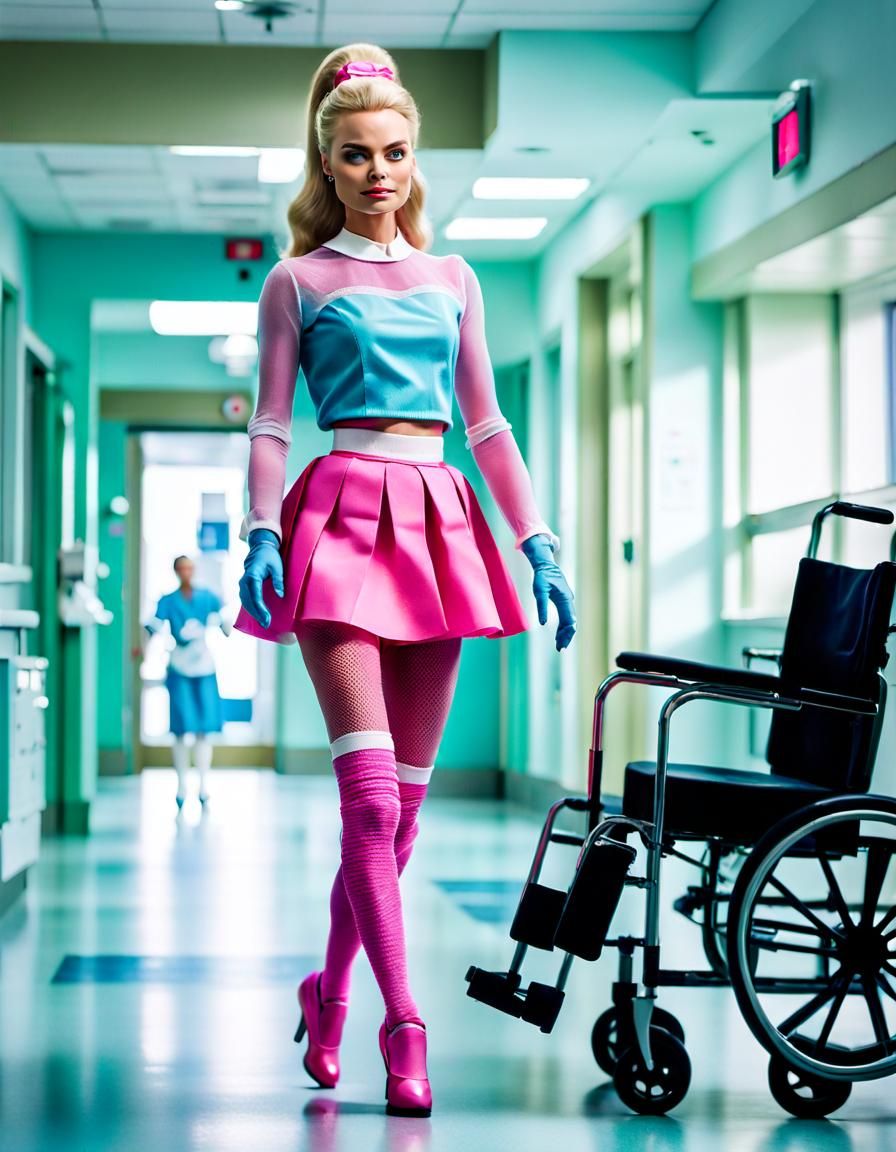 Amputee Barbie Doll with Bionic Leg in Hospital