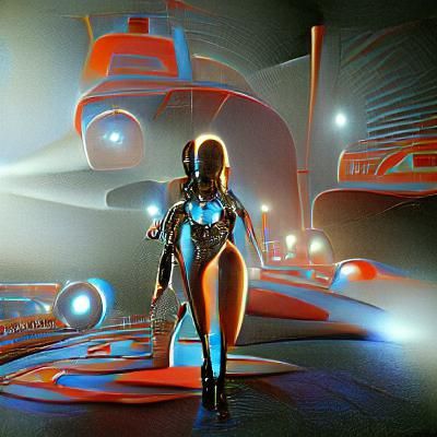 Tron Inspired 3D Sci-Fi Artwork in 8K