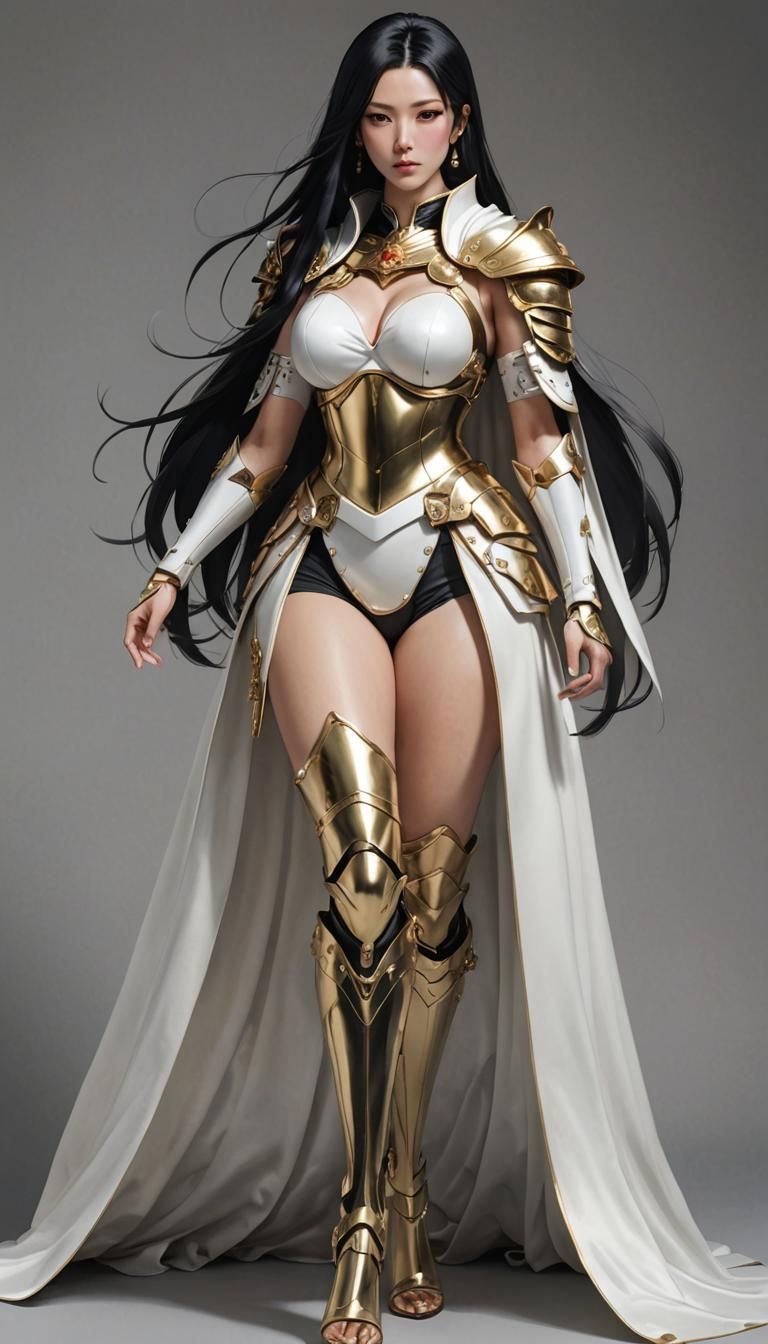 Gilded Goddess in Japanese Armor