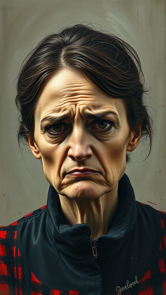 Woman in Turmoil with Emotional Depth