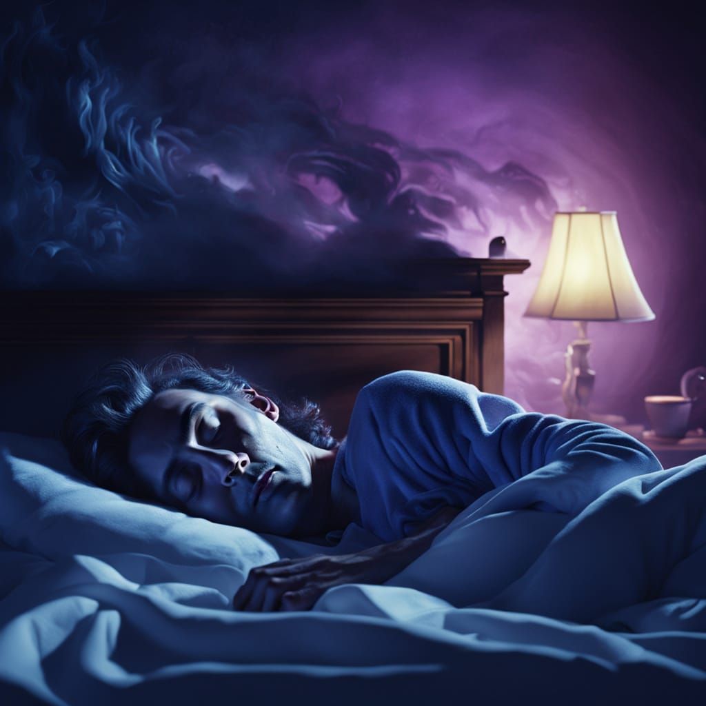 Surreal Dreamscape in a Dark Room