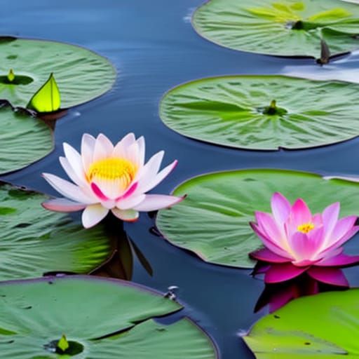 Lotus Flower at Night: Hyperrealistic Splash Art