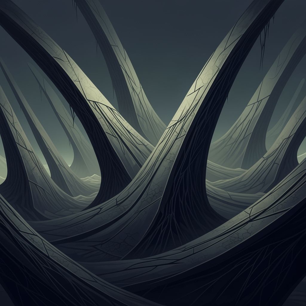 Eerie Abstract Darkness in Digital Art Style