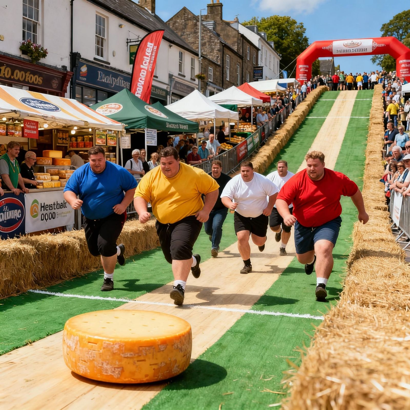 Annual Cheese Rolling Competition: Hefty Competitors Chase P...