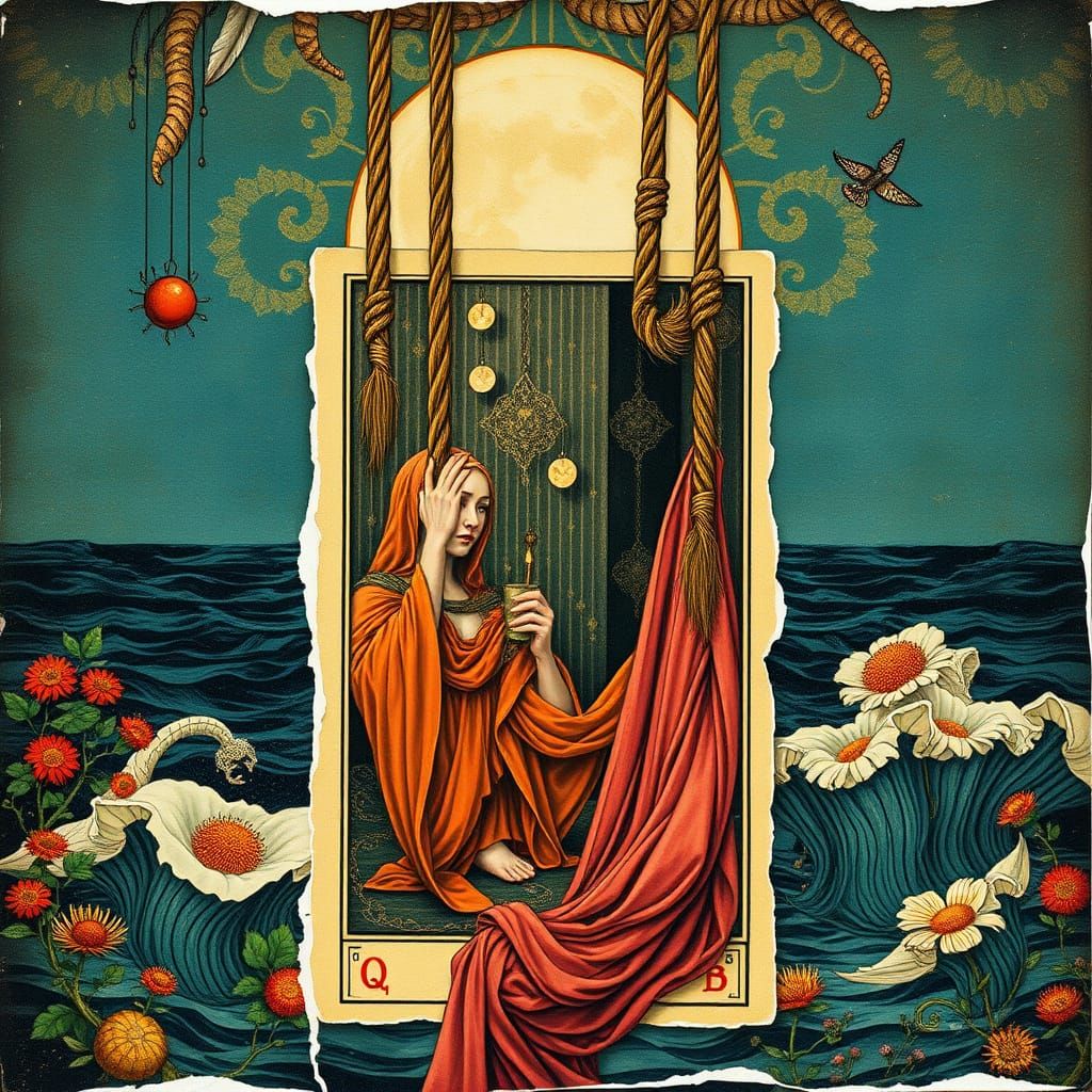 Pop Art Tarot Cards in a Vibrant, Surreal Collage