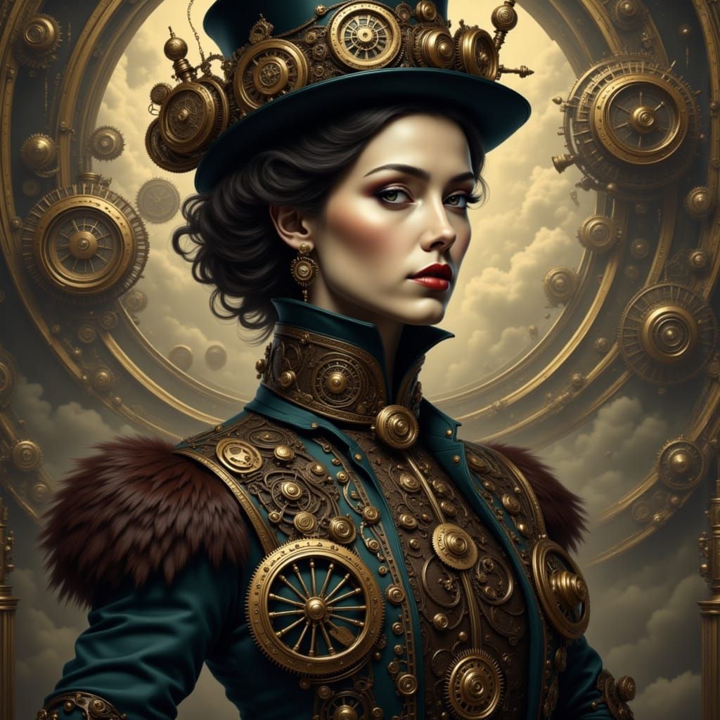Steampunk Aristocrat in Victorian Era Portrait