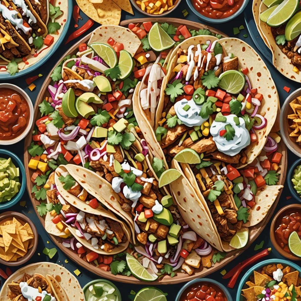 Delicious Street Taco Plate with Vibrant Toppings