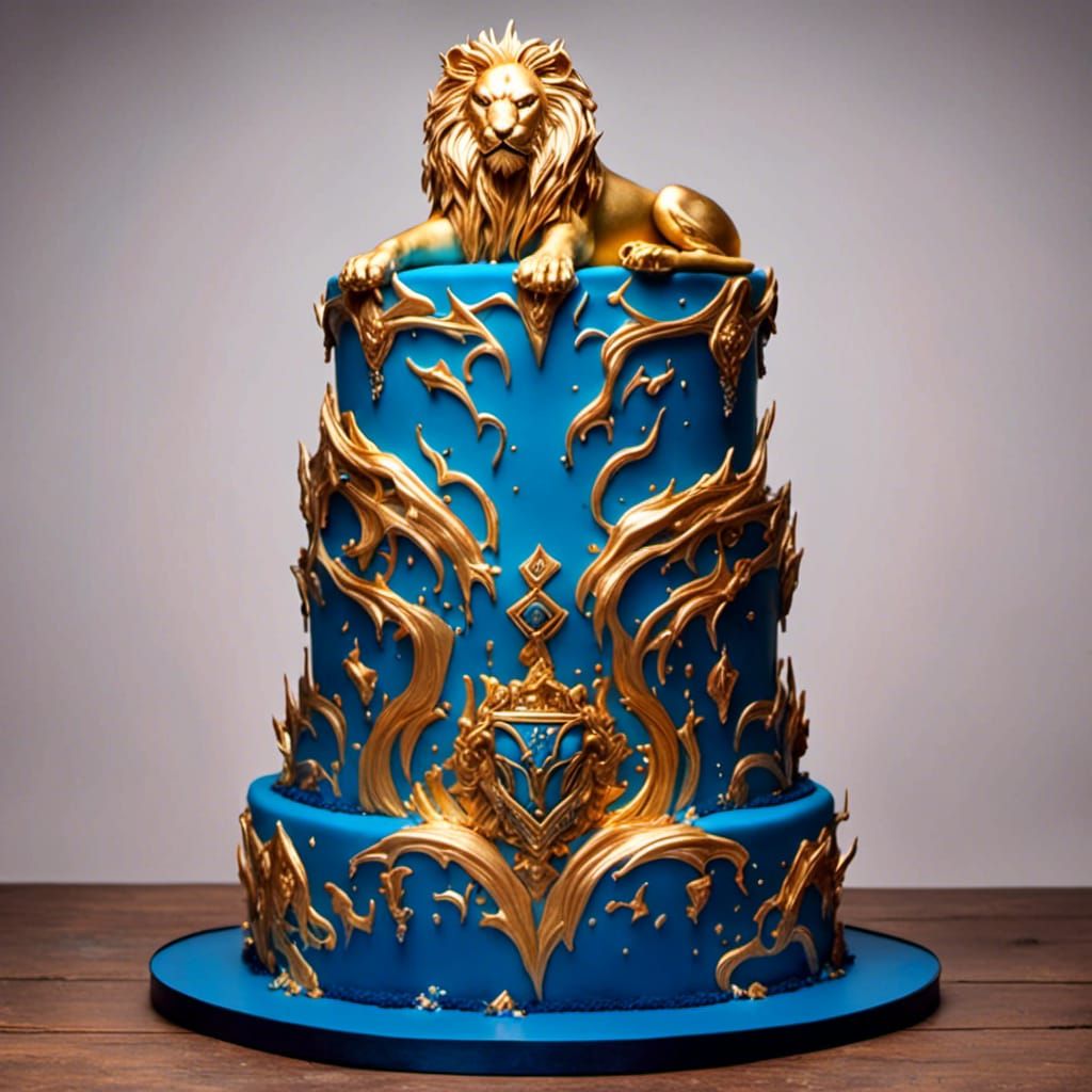 World of Warcraft Stormwind Lion Cake