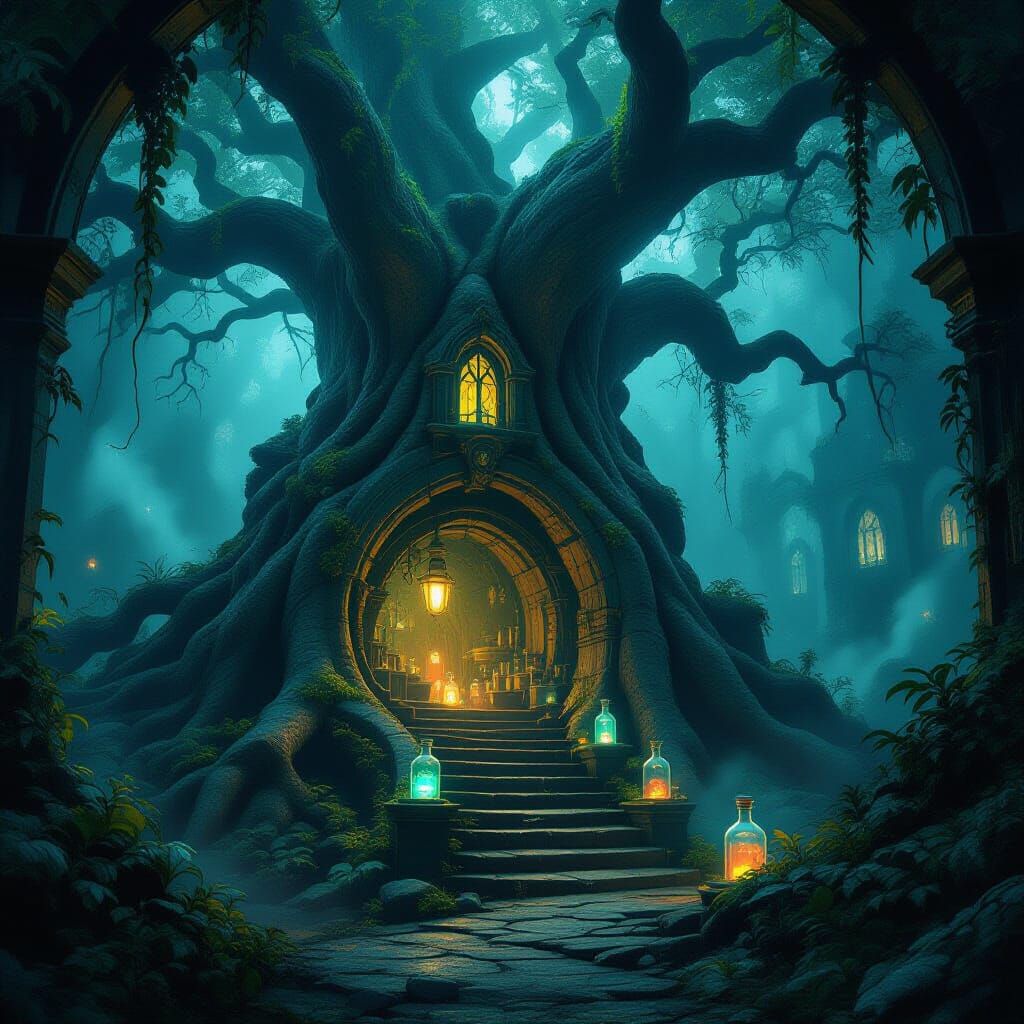 Ancient Tree Transformed Into Secret Bioluminescent Laborato...