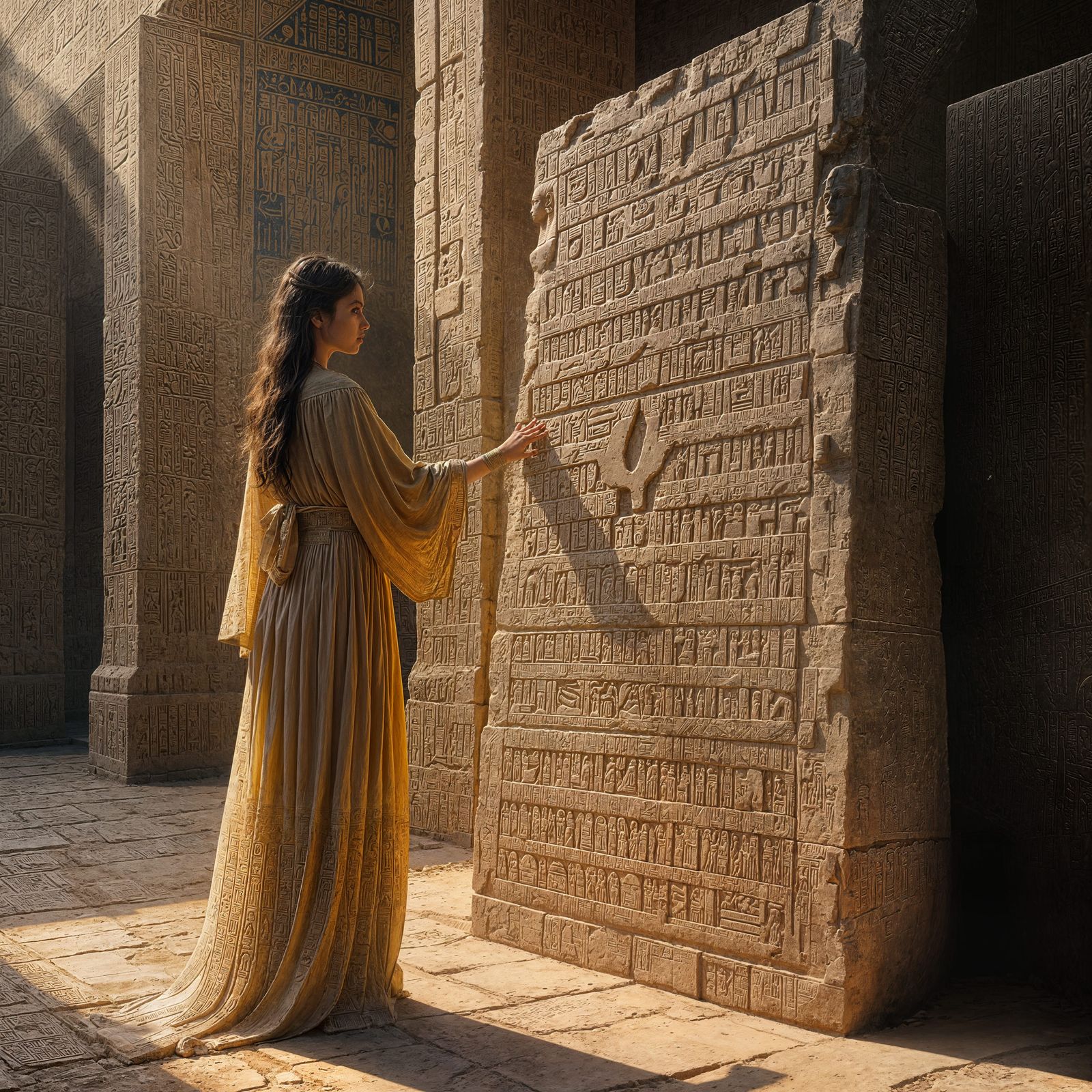 Ancient Wisdom Unveiled in Golden Light