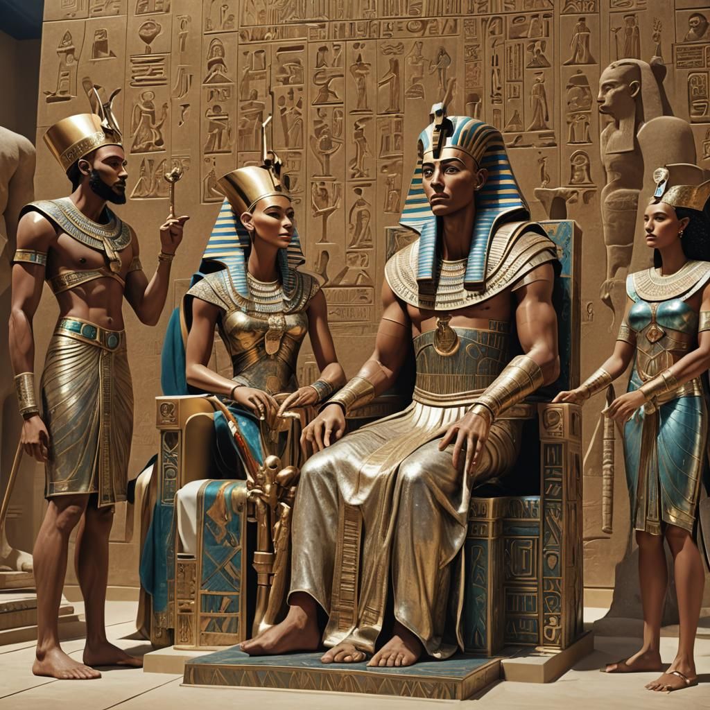 Pharaoh and Moses in Futuristic Space Station