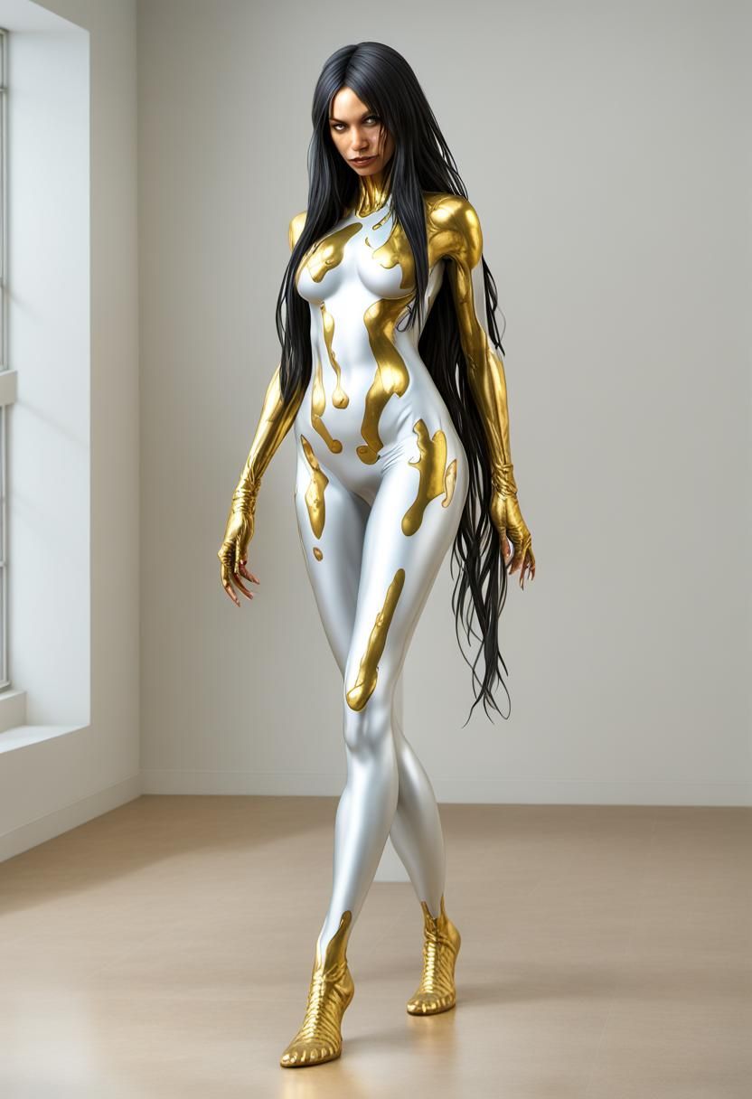 Metallic Slime Woman Transformation