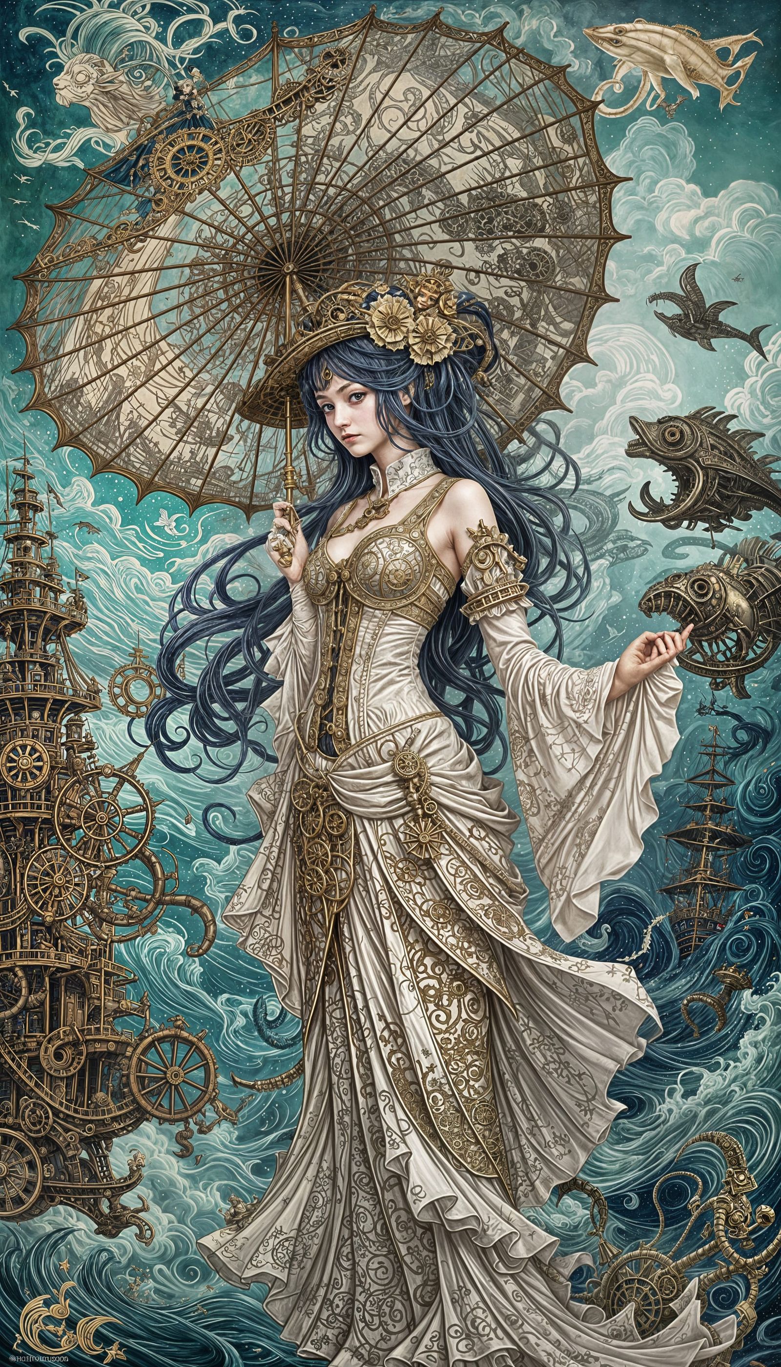 Sky Pirate, Wedding Dress, Female