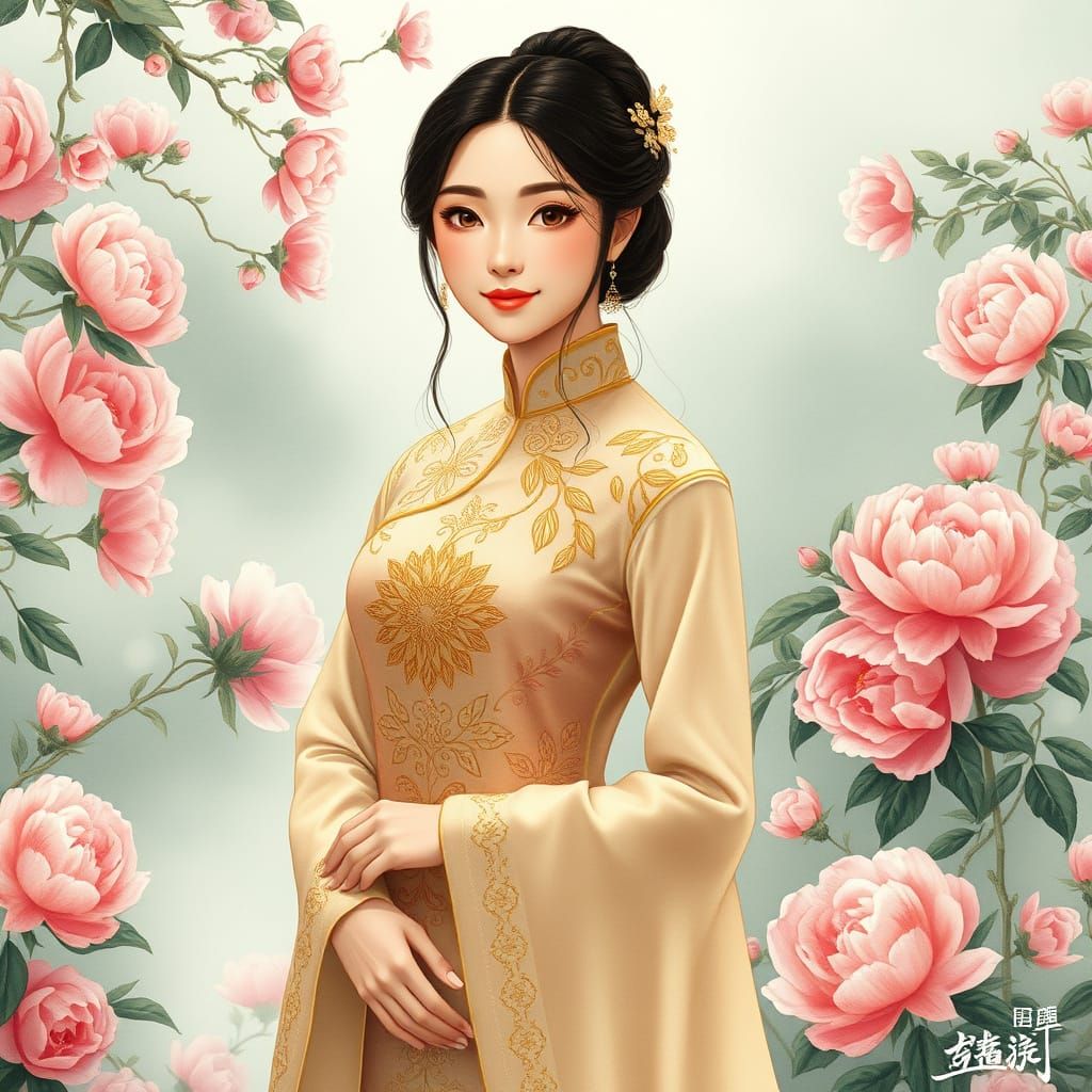 Mulan in Elegant Chinese Wedding Attire