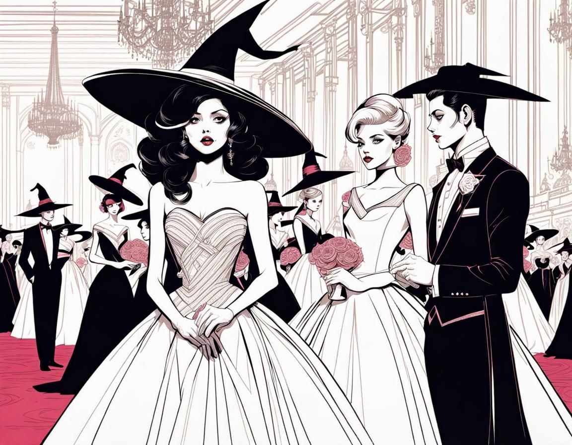 Opulent Witches' Ball in Art Nouveau Style
