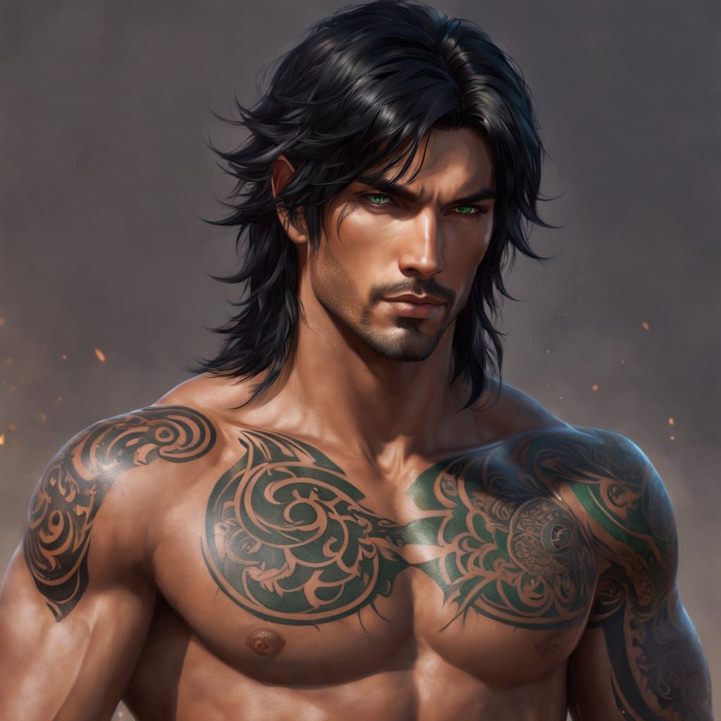 Dramatic Portrait of a Tribal Warrior