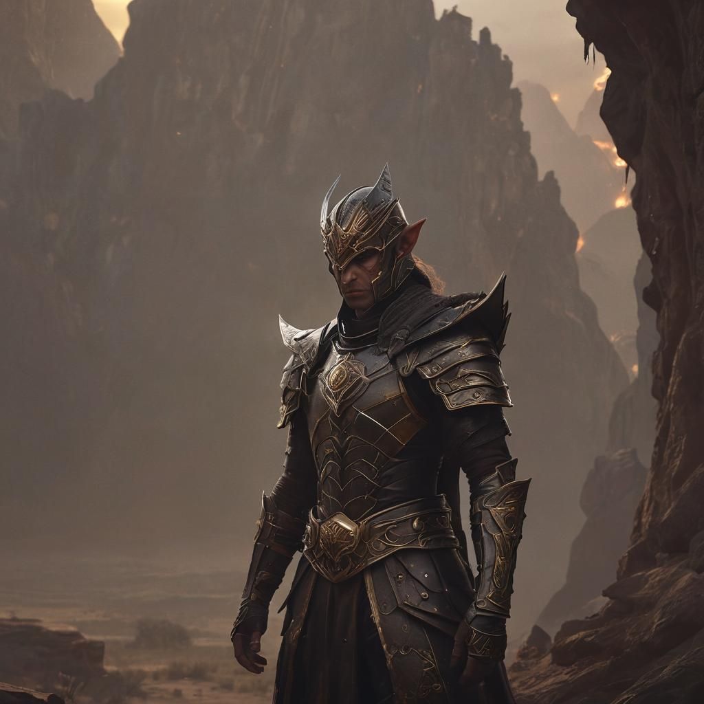 Mystic Elf Warrior Portrait in Hyper-Realistic Style