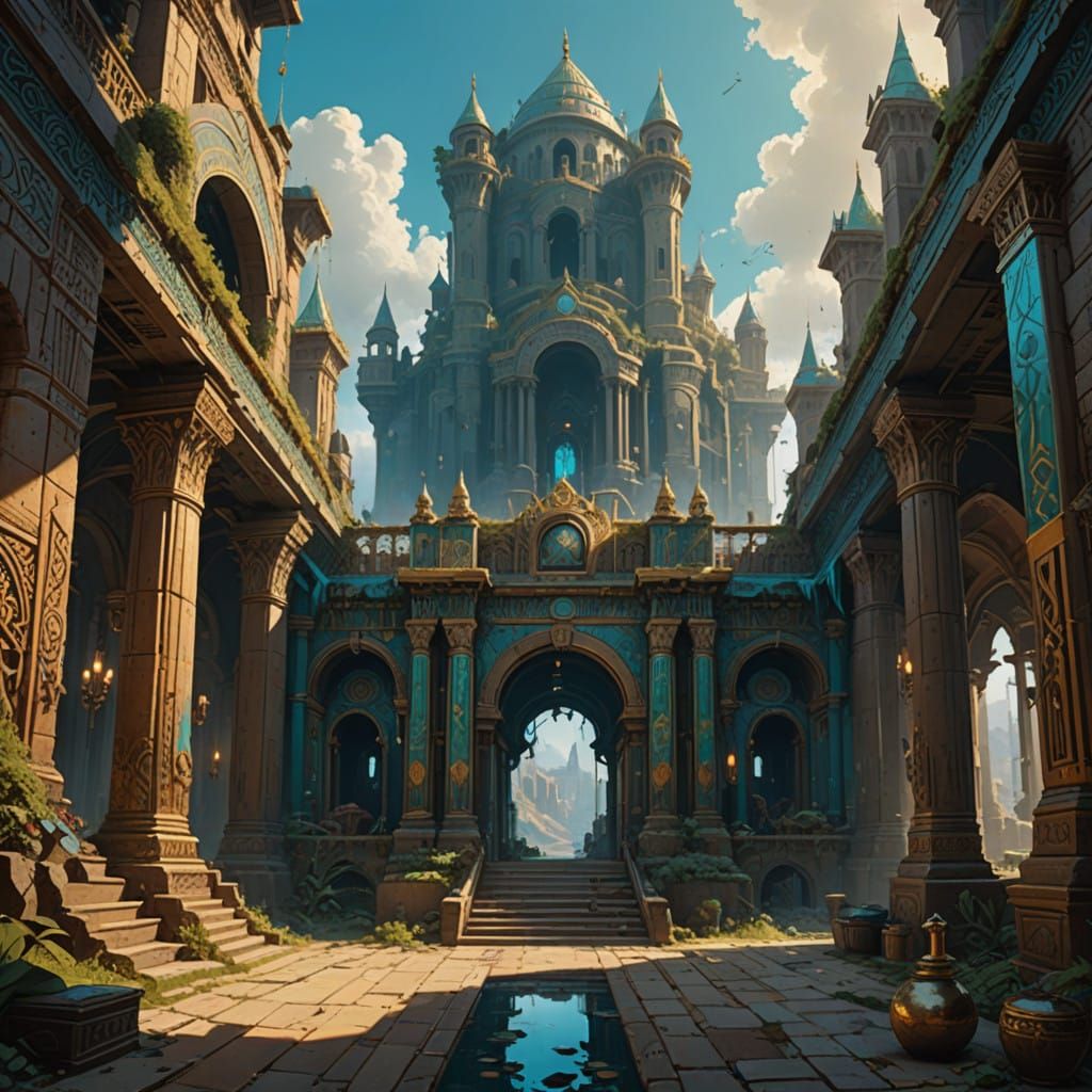 Ancient Sumerian Queen in Majestic Palace