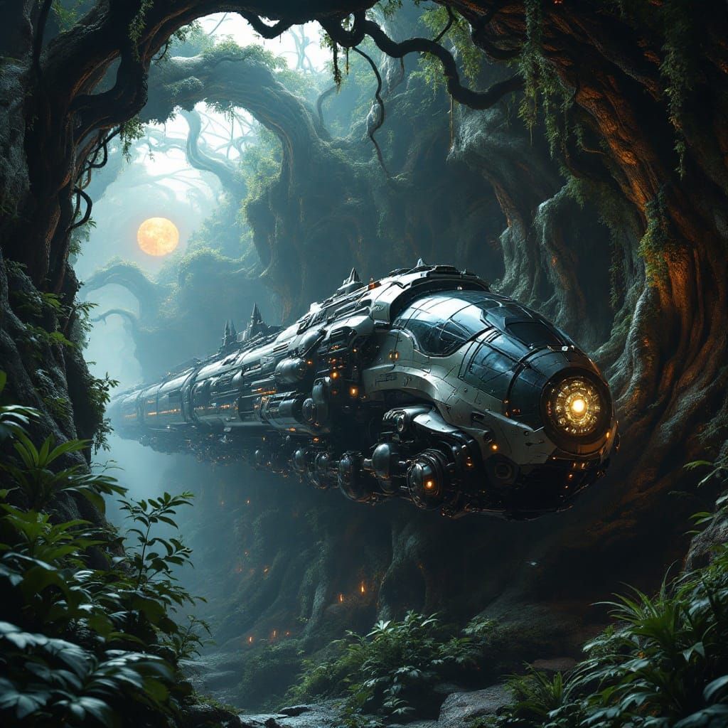 Cybernetic Freight Train-Lamborghini-Helicopter Hybrid in Go...