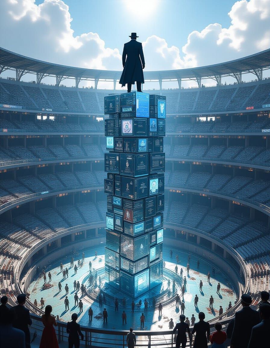 Man of Three Worlds in Colossal Trash Column Arena