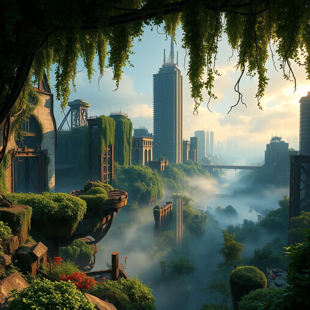 Nature Reclaims a Lost City: Digital Art